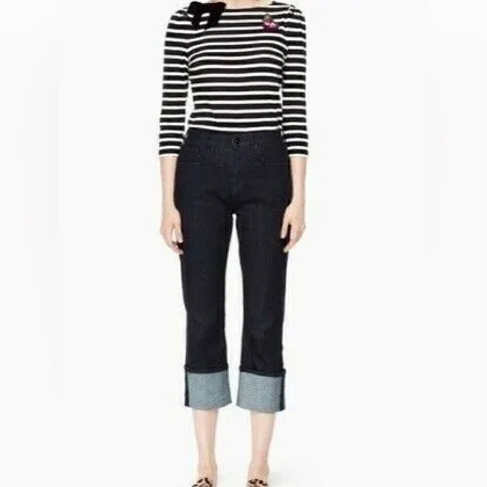 Kate Spade Women's BROOME STREET Dark Wash Cuffed Jeans Size 26 NEW with tags